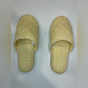 Charter Club Yellow Quilted Slippers Small 5-6